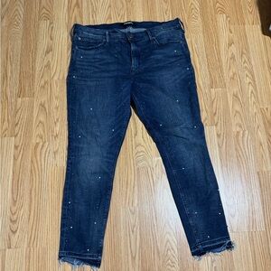 Express, Women's Distressed Blue Jeans, 14R